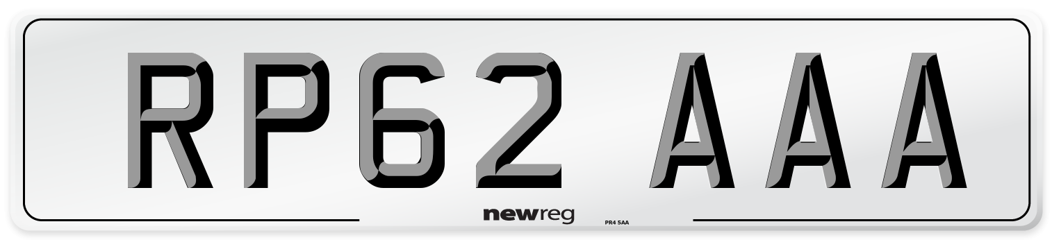 RP62 AAA Number Plate from New Reg